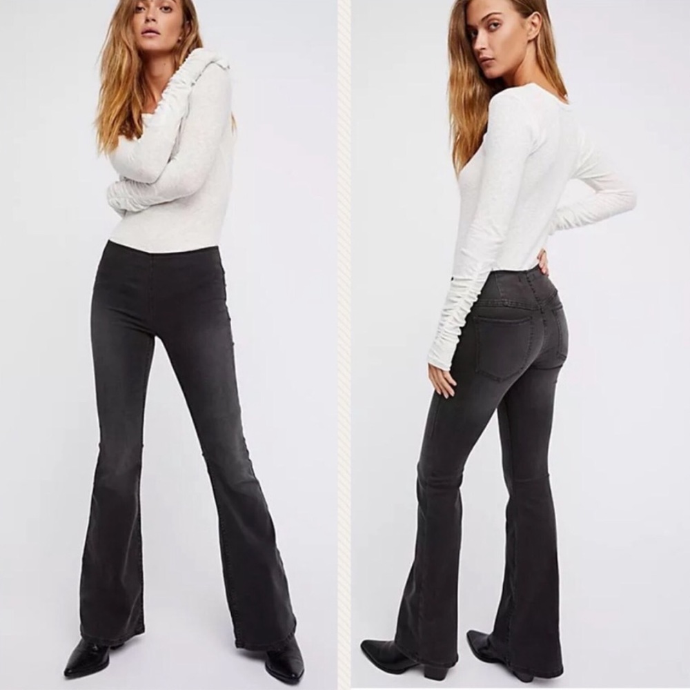 FREE PEOPLE | We The Free - Penny Pull-On Flare Jeans - Picture 7 of 8